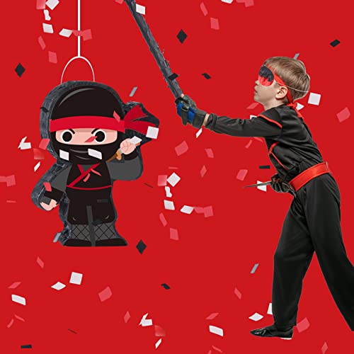 Halloween Ninja Piñata with Bat & Blindfold Mini Party Toy