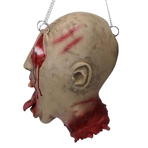 Halloween Bloody Severed Head Prop - Zombie Head Decoration for Haunted Houses, Party, Variation 02
