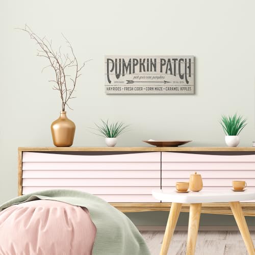 Unframed Canvas Wall Art - Pumpkin Patch Fall Halloween Decor 24x10 Inches