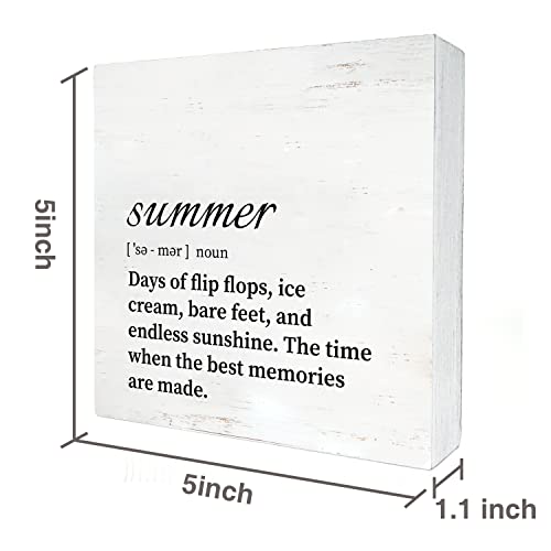 Summer Definition Wood Box Sign - Rustic Home Decor Wall & Tabletop - Summer01