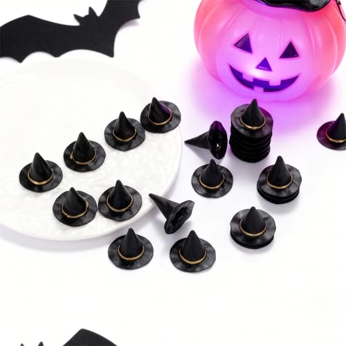 Mini Witch Hat Set for Halloween Parties - 12 Pcs Spooky & Cute Decorations