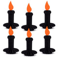 Halloween Honeycomb Candle Centerpiece Set - Black 6pcs Party Decor