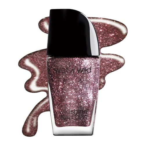 Purple Glitter Nail Polish - Sparked - 0.41 Fl Oz - Wet n Wild