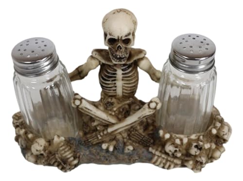 Gothic Skeleton Salt & Pepper Shaker Set – Halloween Halloween Kitchen Decor