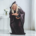 Hand Painted Witch Figurine Statue with Crystal, 11-Inch Home Decor Sculpture
