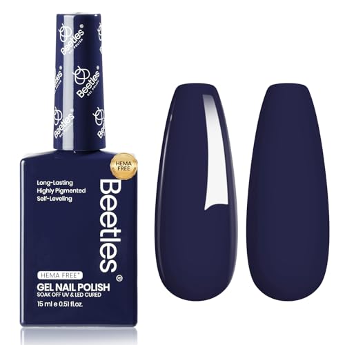 Navy Blue Gel Polish - Dark Eclipse Blue 15ML with Creme Blue Variation