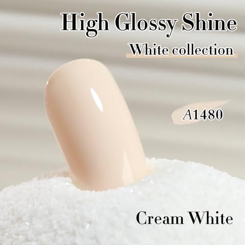 Double Rhythm 15ML Gel Polish - Cream White, Same Color, Soak Off Nail Art