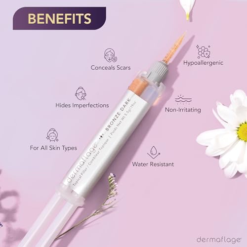 Dermaflage 4-Pack Scar Filler Applicator Bronze Dark for Scar Removal