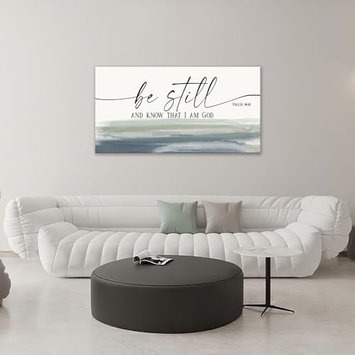 Large Christian Wall Art Bible Verse Psalm Canvas Print for Home & Church 30x60
