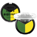 Oil-Based Body Paint Set - Black, Yellow & Bright Green Halloween Cosplay