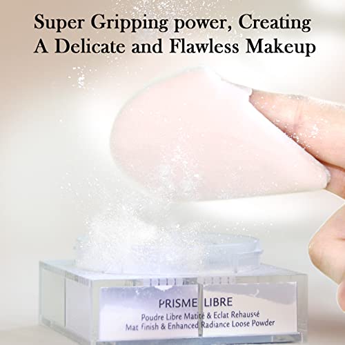 Nude Powder Puff Set - 6 Triangular Makeup Sponges for Flawless Face & Body Makeup