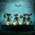 Halloween Table Decor Kid Silhouette LED Lights - Haunted Indoor Christmas Party