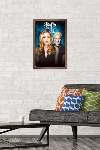 Buffy the Vampire Slayer Season 7 Wall Poster Framed - Bronze Finish, 22.4 x 14.7 Inches