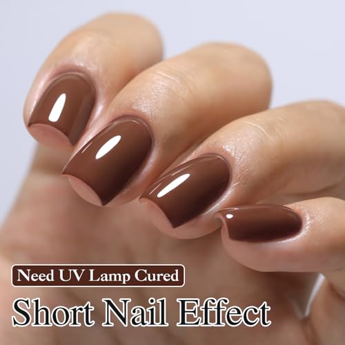 Dark Brown Gel Polish - 15ML Same Color Soak Off Nail Art Manicure - Deep Brown Variation