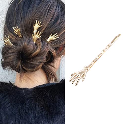 10Pcs Gold Skeleton Hands Hair Pins Halloween Hair Accessories for Women & Girls