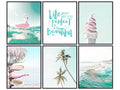Beach Ocean Wall Art - Tropical Coastal Decor - Unframed Sea View Print - 8x10