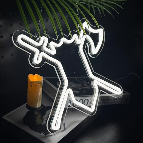 Fantasy Axe Sword Neon Sign LED Wall Light - RPG Gaming Decor, USB Powered
