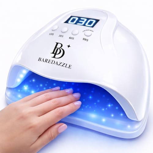 UV LED Nail Lamp with LCD Display 120W for Gel Nails - Hands & Feet