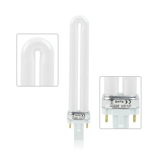 FLYPIG 4 pcs/Set Replacement UV-9W U-Shaped 365nm Light Bulb Lamp Bulb Tube for Nail Art Dryer UV Top Coat UV Builder Gel Lamp Light