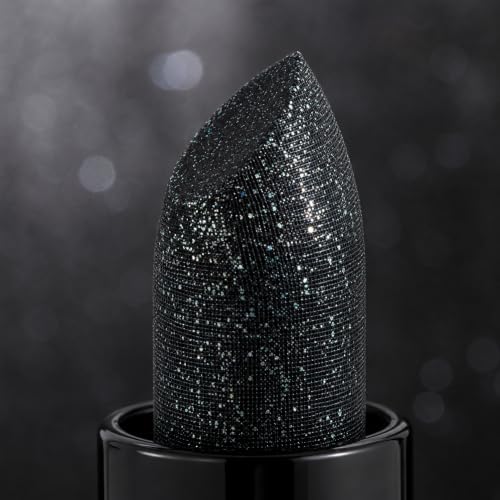 Mynena Black Shimmer Lipstick - Sadie | Moisturizing Glitter Lip Color