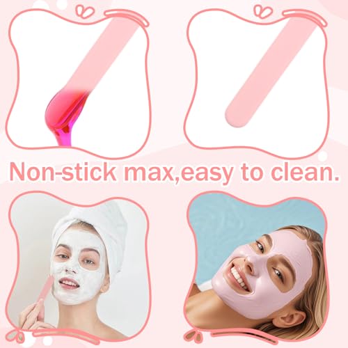 Non-Stick Silicone Waxing Spatulas Set - Reusable Hair Removal & Face Mask Applicators
