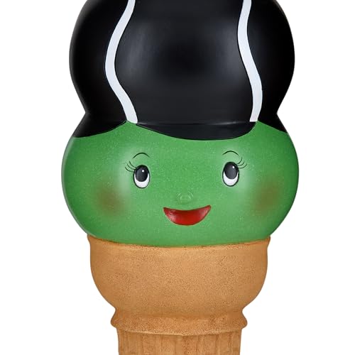 Halloween Frankenstein I-Scream Cone Tabletop Decoration - Orange, 14 Inch