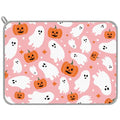 Halloween Dish Drying Mat Pink Pumpkin Ghost Absorbent Kitchen Protector 18x24 Inch