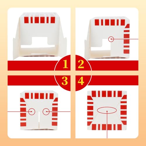 Popcorn Boxes 23 Pack - 46oz Disposable Square Buckets for Movie Night & Parties