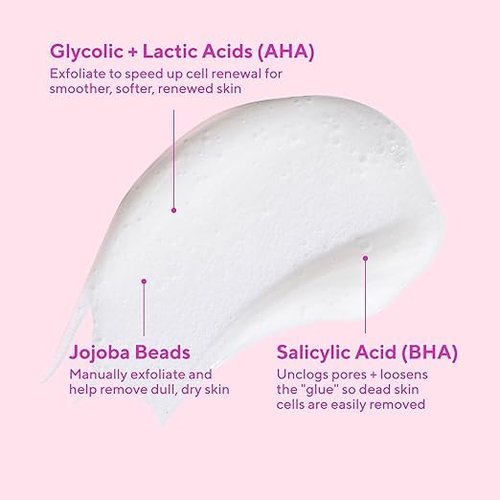 Murad AHA/BHA Exfoliating Cleanser - Triple-Action Exfoliator with Salicylic, Lactic & Glycolic Acids - Creamy Face Wash for Smoother Skin