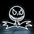 White Jack Skellington Neon Sign Dimmable Wall Light Halloween Christmas Decor