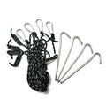 12 Pack Heavy Duty Aluminum Stakes & 6.5ft Tethers Tie Down Rope for Outdoor Decor - Variation 12