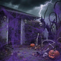 Purple Halloween Spider Web Decoration - 300 Sq Ft Stretchy Cobwebs with 30 Spiders