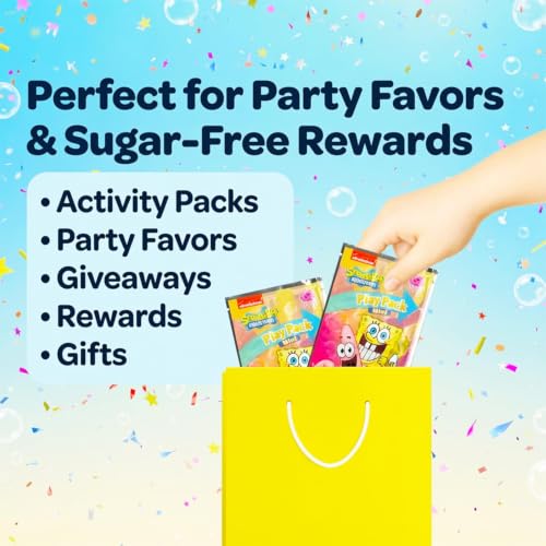 Kids Spongebob Party Favors Bundle - Mini Coloring Books & Stickers