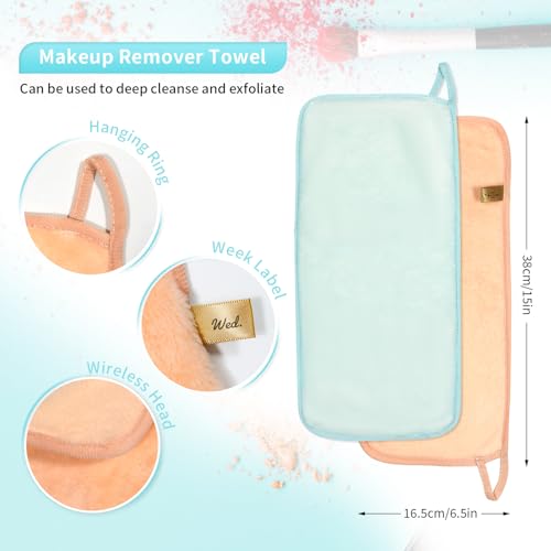 Reusable Makeup Remover Cloth 7-Pack - Gentle Face & Eye Washcloths