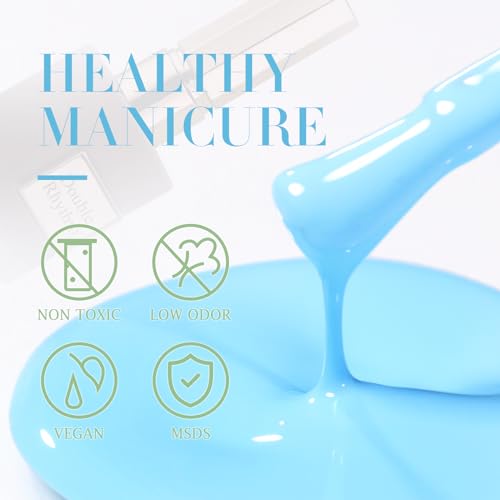 15ML Gel Nail Polish - Same Color Soak Off UV LED Manicure Art DIY Light Blue