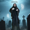 Halloween Hanging Ghost Decoration with Glowing Eyes & Sound - Indoor/Outdoor Spooky Ghost Girl