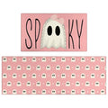 Halloween Kitchen Mat Set of 2 Polka Dots Spooky Ghost Floor Rugs Non-Slip Washable Home Decor 2026