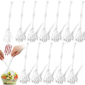 White Skeleton Hand Salad Tongs Set - Halloween Gothic Kitchen Tableware