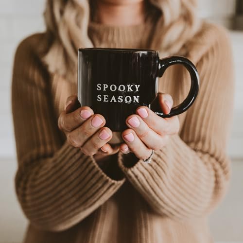 Halloween Spooky Coffee Mug - 14oz Durable Stoneware Cup with Season Design - Spooky Season Variation