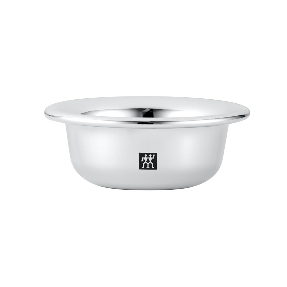ZWILLING Shaving Bowl (wet shave, storage for shaving soap, bowl for whipping up lather, chrome plated), Silver
