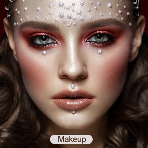 Self-Adhesive Pearl Face & Hair Gems Stickers 660pcs for Crafts & Makeup