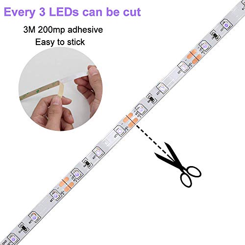 UV Black Light LED Strip 60W 16.4FT Non-Waterproof for Party & Night Fishing