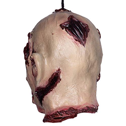 Halloween Zombie Head Prop - Life-Size Severed Latex Head for Haunted House Decor - Variation C