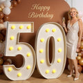4FT Marquee Numbers 50 Light Up Birthday Decoration - 50th Party Prop