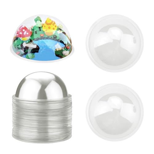 Clear Plastic Half Ball Candy Dome - 60 Pieces for Crafts & Decorations