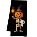Halloween Pumpkin Skeleton Bathroom Hand Towel 16x24 in - Variation Pumpkin Ghost