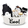 Mindsoft 7 Pcs Halloween Boo Basket Gifts Set - White Ghost Style