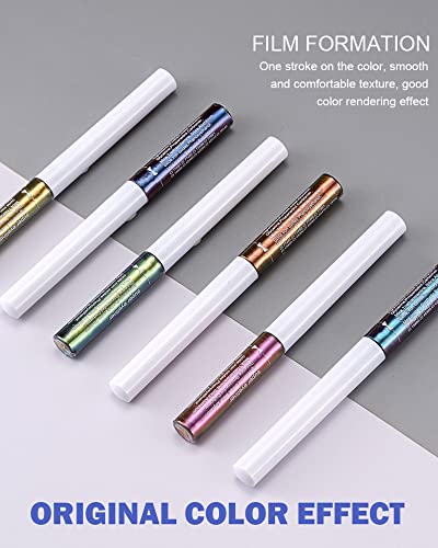 Liquid Chameleon Glitter Eyeliner 02# - Multichrome Green Metallic Eye Makeup