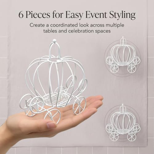 White Pumpkin Carriage Candy Box - Cinderella Wedding Party Centerpiece