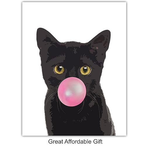 Cat Lover Wall Art 11x14 Unframed Prints - Cute Cat Gifts for Women